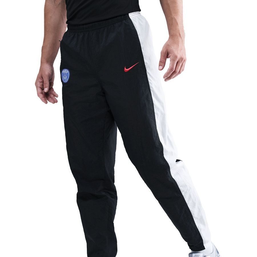 Paris Saint Germain Track Pants T90 Woven 3rd - Black/White/Global Red - Men's-SoccerKits Hub | Buy Soccer Jerseys Online
